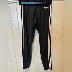 ADIDAS Ladies Women's Size Small Black Athletic Pants  with White Side S…